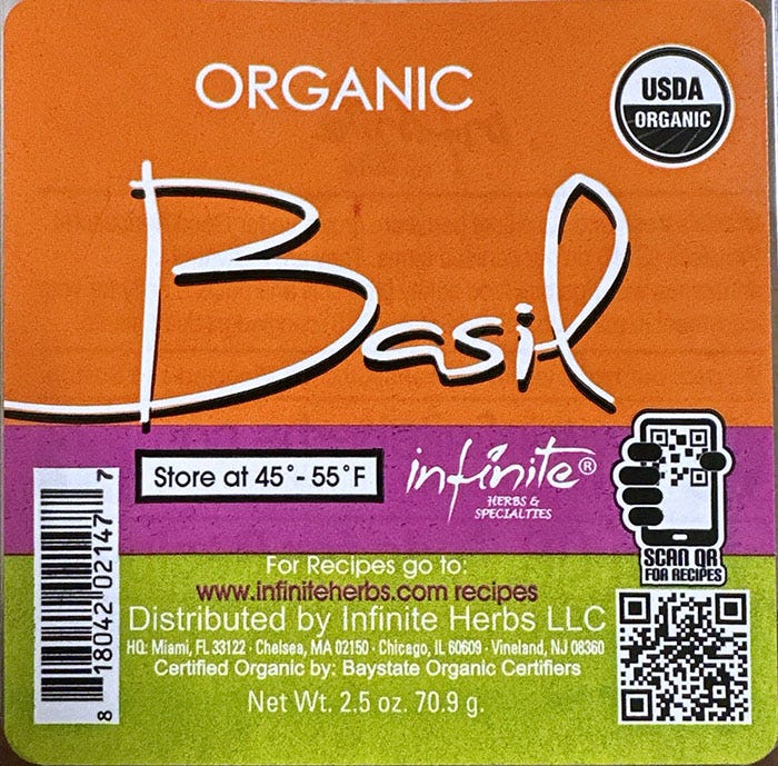 Trader Joe's has issued a voluntary recall on all Infinite Herbs brand organic basil due to a link to a salmonella outbreak in several U.S. states.